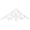 Ekena Millwork Pitch Whitman Architectural Grade PVC Gable Pediment, 72"W x 18"H x 1"P (6/12) GPP072X018X100WHI - alternate 1